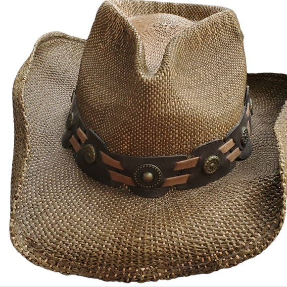 Leon Leather Co. Accessories The Desperado Collection By Leon Leathers Co Straw Cowboy Hat